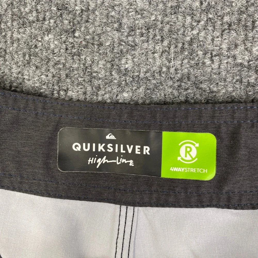 Quiksilver Highline Mens Board Shorts Blue Floral Tropical 4-Way Stretch Size 38